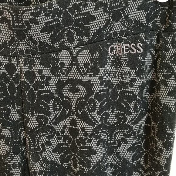 Guess  Faux "Lace" Black & Grey Legging size Small - Picture 2 of 6